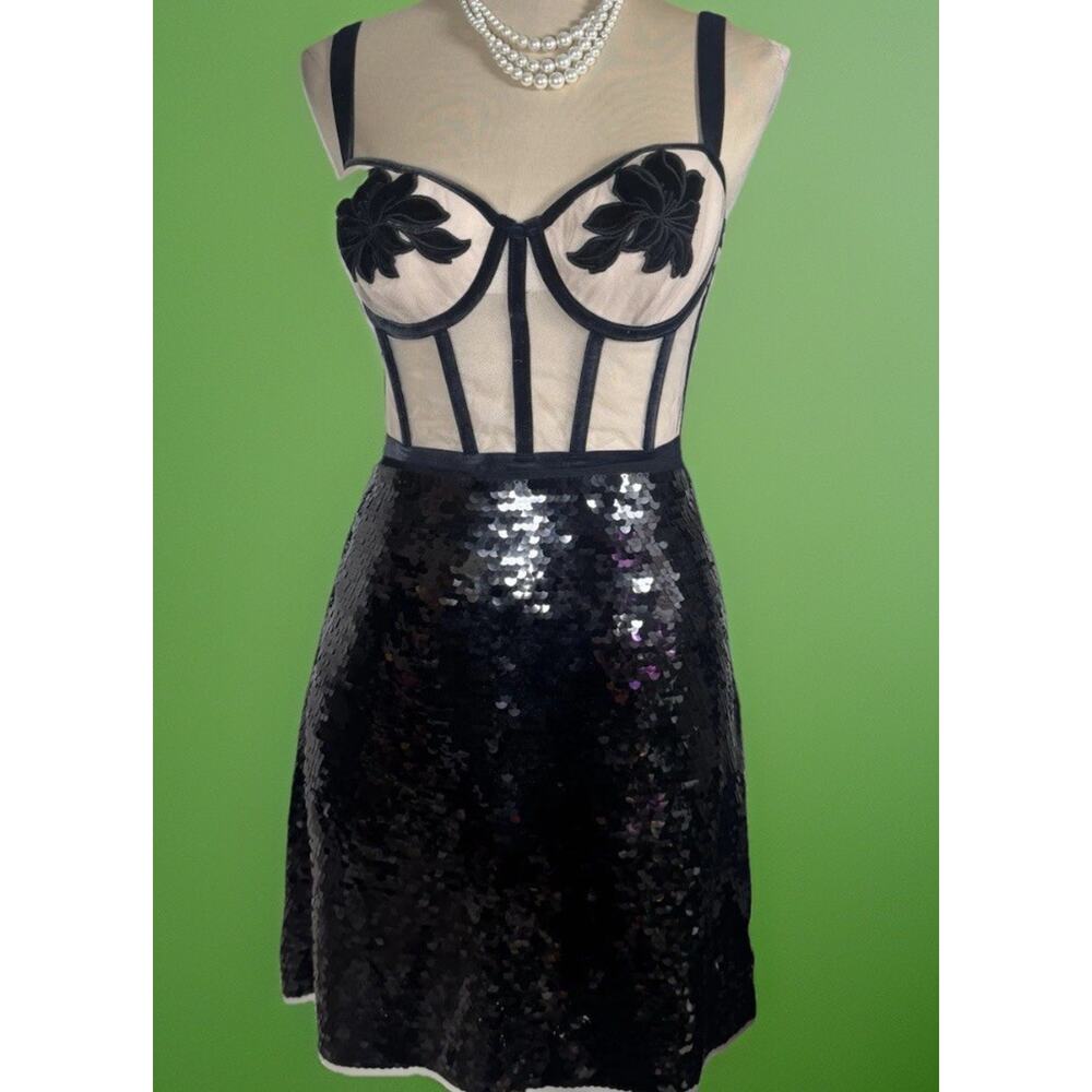 J.Crew Women’s ~ Chiffon Lined Sequin Mini Skirt - Black | Party City Sparkle